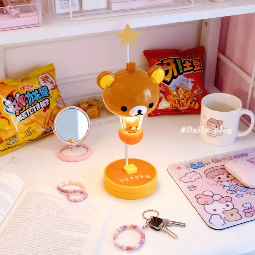 Rilakkuma Balloon Light Cute Sanx Forest Decorative Balloon Lamp Cartoon Night Light Relaxing Bear Theme Creative Home Decor