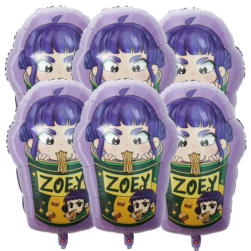 6Pcs Demon Hunters 18Inch Cartoon Anime Foil Helium Balloon Set for Baby Shower Kids Birthday Party Decorations Global Supplies