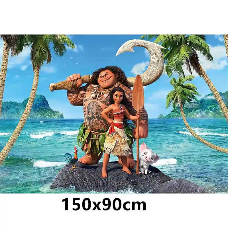 86PCS Ocean Adventures Moana Balloon Column Set 32inch Pink Number Daisy Foil Globos 1-9st Girl Birthday Party Home Decorations