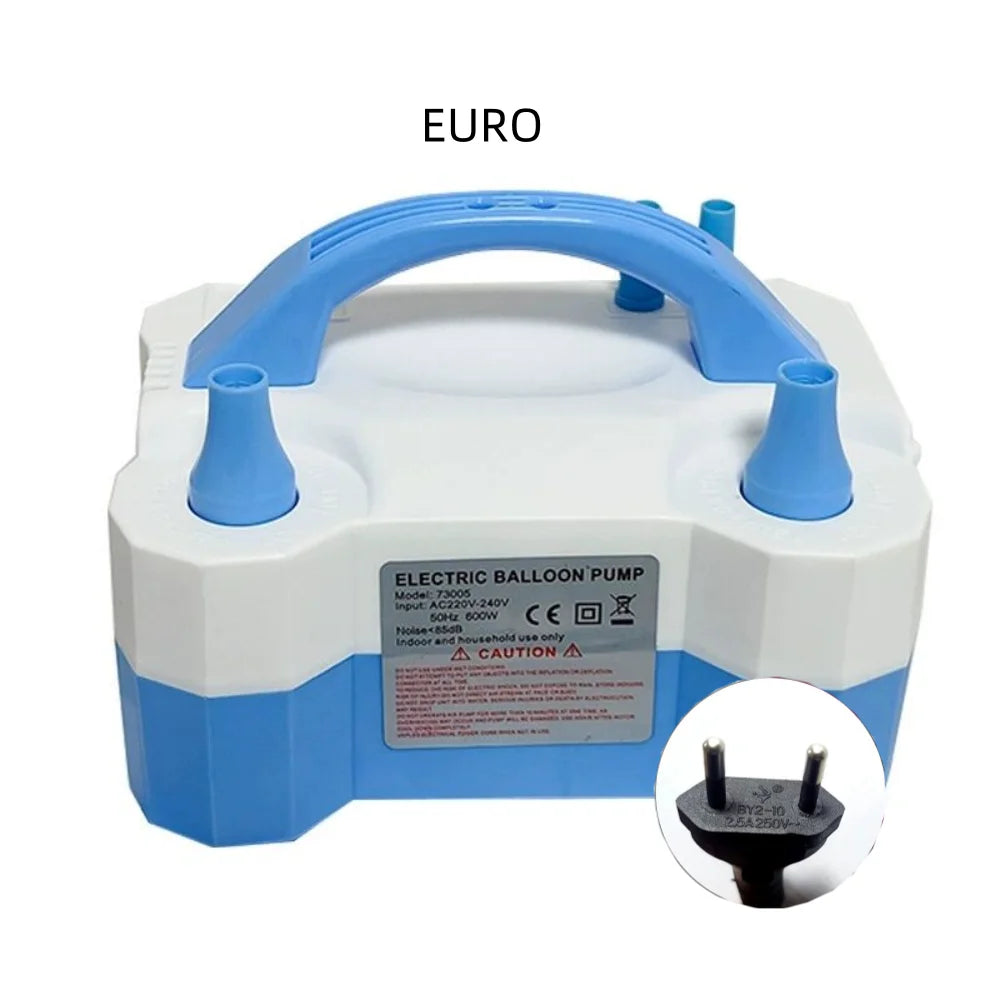 Electric Balloon Pump, Portable Dual Nozzle Electric Air Balloon Pump Inflator Blower Machine for Party Decorations