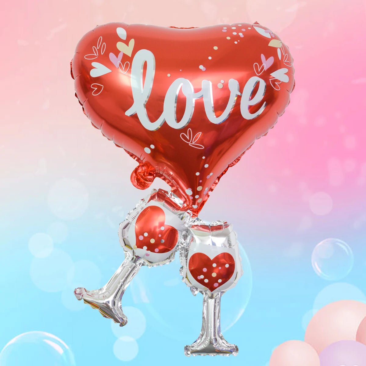 1pc 100cm Two Bear Hug I Love You Foil Balloons Love Heart Helium Balloon Engagement Wedding Decorations Valentine's Day Decor