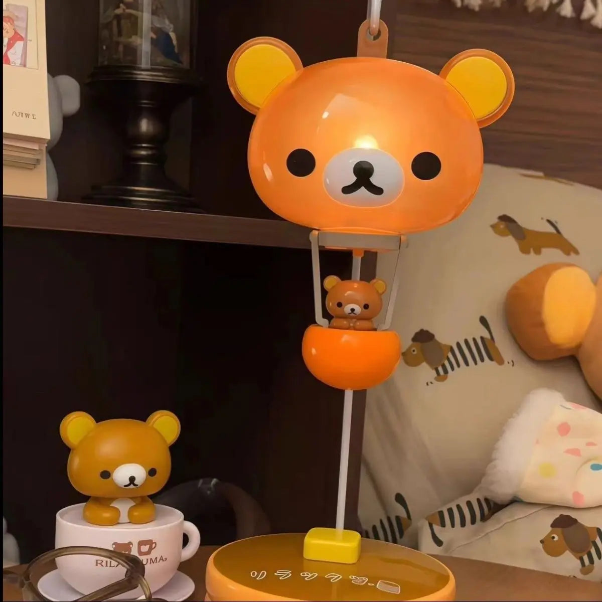 Rilakkuma Balloon Light Cute Sanx Forest Decorative Balloon Lamp Cartoon Night Light Relaxing Bear Theme Creative Home Decor