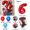 16pcs Spidey and His Amazing Friends Balloons Set Red Spiderman Aluminum Foil Balloon for Birthday Baby Shower Kids Toys Gifts