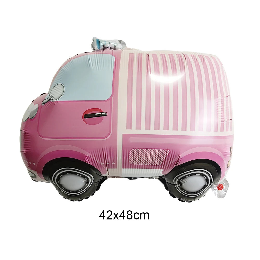 Construction Truck Balloons Excavator Cement Truck Forklift Crane Foil Balloon Kid Boys Birthday Party Construction Theme Decors