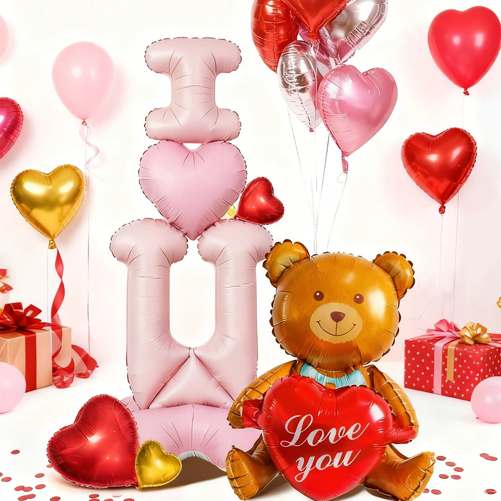 12-piece Valentine's Day balloon decoration, suitable for Valentine's Day, anniversaries, proposal parties, birthdays.