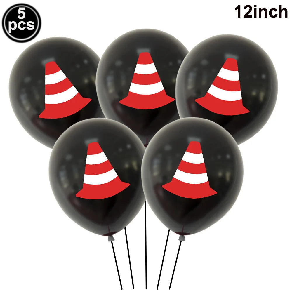 Construction Truck Balloons Excavator Cement Truck Forklift Crane Foil Balloon Kid Boys Birthday Party Construction Theme Decors