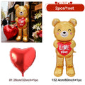Embracing Love Bear Balloon with 32 inch Love Aluminum Film Balloon Valentine's Day, Anniversary, Wedding, Birthday Decoration