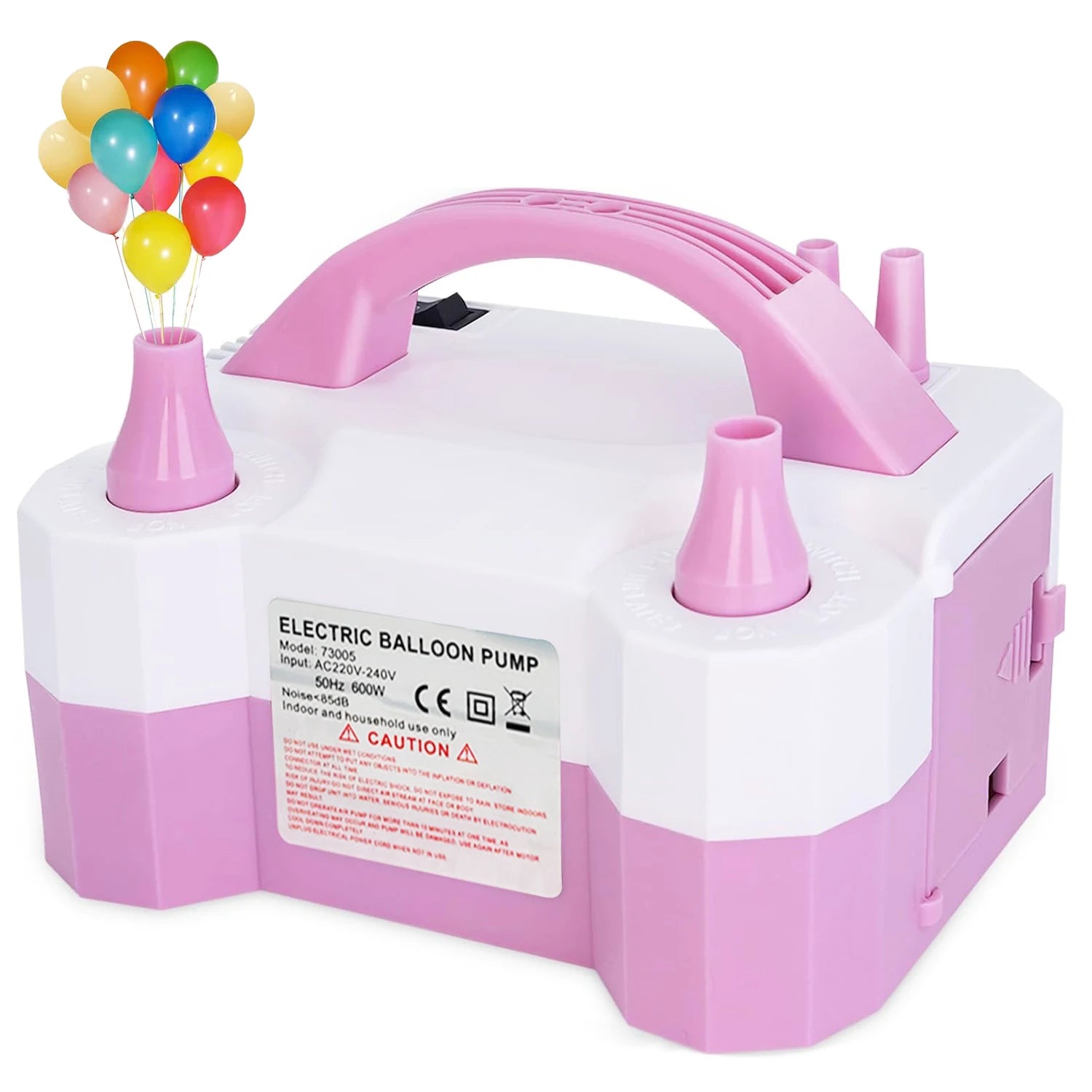 Electric Balloon Pump, Portable Dual Nozzle Electric Air Balloon Pump Inflator Blower Machine for Party Decorations